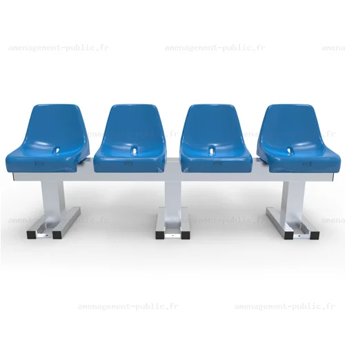 Banc de touche avec 4 sièges pour installations sportives
